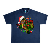 Navy Christmas Texas map Urban Heavy Tee - NancyCooperArtShop