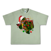 Oil Green Christmas Texas map Urban Heavy Tee - NancyCooperArtShop