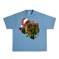 Pebble Blue Christmas Texas map Urban Heavy Tee - NancyCooperArtShop