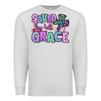 Dove Grey Easter Day Saved by his grace Premium Sweatshirt - OliviaCreatesArt