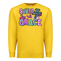 Lemon Easter Day Saved by his grace Premium Sweatshirt - OliviaCreatesArt
