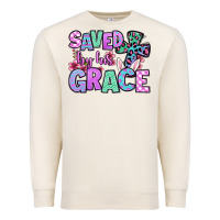 Sandshell Easter Day Saved by his grace Premium Sweatshirt - OliviaCreatesArt