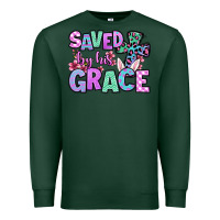 Sports Green Easter Day Saved by his grace Premium Sweatshirt - OliviaCreatesArt