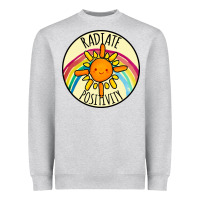 Heather Grey Radiate Positivity Heavyweight Sweatshirt - Bettercallsaul