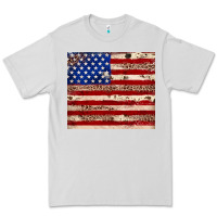 Dove Grey American flag leopard cowhide Premium Tee - JahusDesignShop