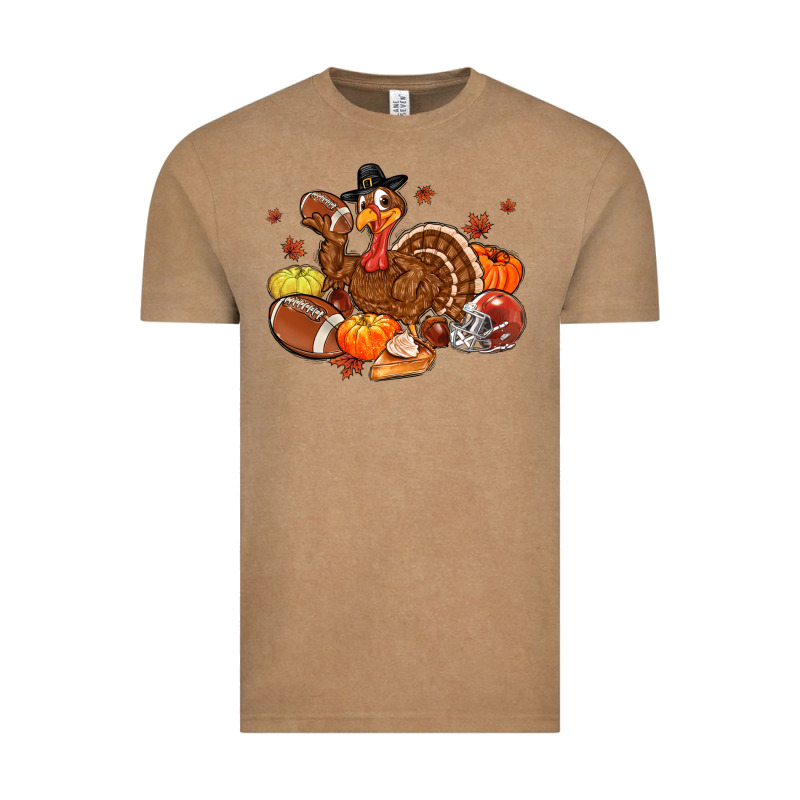 Football Turkey Thanksgiving Vintage Tee by MaliasSmallBusiness | Teevron