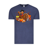 Vintage Denim football turkey thanksgiving Vintage Tee - MaliasSmallBusiness