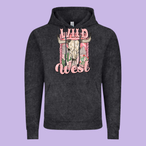 Wild West Vintage Hoodie Designed By Maliassmallbusiness
