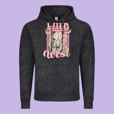 Wild West Vintage Hoodie Designed By Maliassmallbusiness