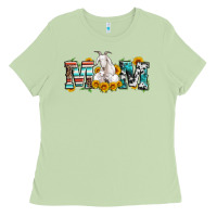 Matcha goat mom serape leopard cowhide goat family Ladies Tee - Artiststas