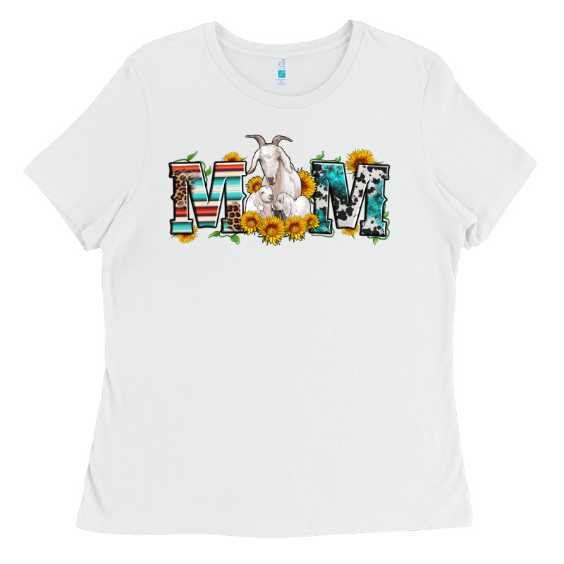 Goat Mom Serape Leopard Cowhide Goat Family Ladies Tee by Artiststas | Teevron