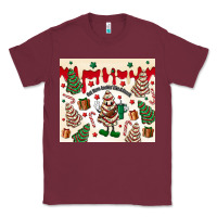 Burgundy Boojee Christmas cake Classic Tee - MaliasSmallBusiness