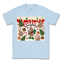 Dusty Blue Boojee Christmas cake Classic Tee - MaliasSmallBusiness
