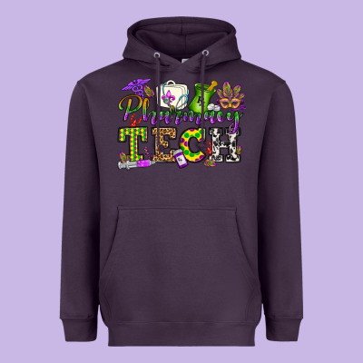 Mardi Gras Pharmacy Tech Heavyweight Hoodie Designed By Oliviacreatesart