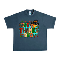 Midnight Navy give thanks bro Urban Heavy Tee - MaliasSmallBusiness