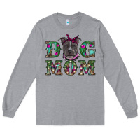 Heather Grey Christmas dog mom pitbull Long Sleeve Tee - RanaPortraitStore