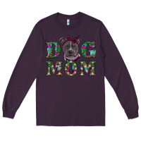 Plum Christmas dog mom pitbull Long Sleeve Tee - RanaPortraitStore