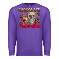 Purple Skull chocolate is my Valentine Premium Sweatshirt - FaDigitalArtStudio