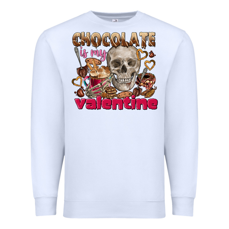 Skull Chocolate Is My Valentine Premium Sweatshirt by FaDigitalArtStudio | Teevron