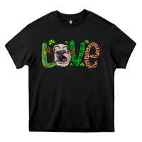 Black Western St. Patrick's Day Love Cow Heavy Core Tee - Artiststas