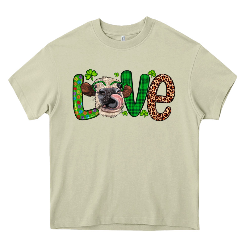 Western St. Patrick's Day Love Cow Heavy Core Tee by Artiststas | Teevron