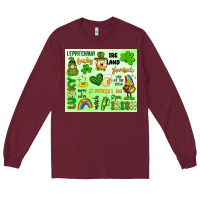 Burgundy st patrick's day Long Sleeve Tee - Artiststas