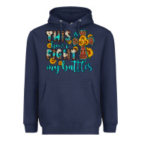 Navy this is how i fight my battles Heavyweight Hoodie - OliviaCreatesArt