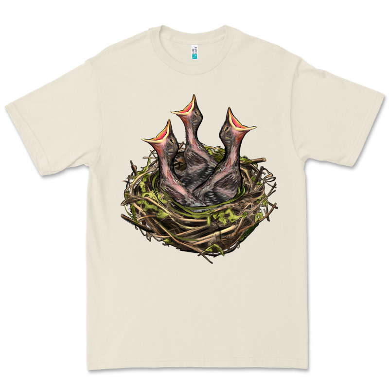 Bird Nest With Baby Birds Premium Tee by LillyAllenDesigns | Teevron