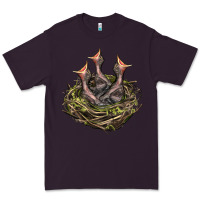 Plum Bird Nest With Baby Birds Premium Tee - LillyAllenDesigns
