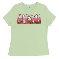 Matcha shih tzu dogs libbey glass Ladies Tee - Jasminsmagicworld