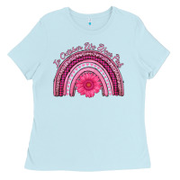 Baby Blue in october we wear pink rainbow Ladies Tee - AdoDesignShop