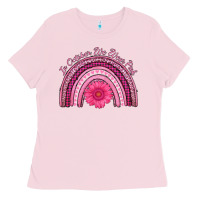Bubblegum Pink in october we wear pink rainbow Ladies Tee - AdoDesignShop