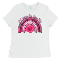 White in october we wear pink rainbow Ladies Tee - AdoDesignShop