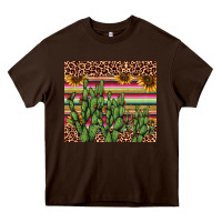 Chocolate Brown cactus serape Heavy Core Tee - AdoDesignShop