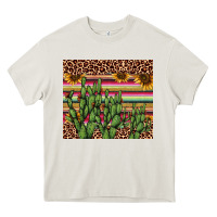 Cream cactus serape Heavy Core Tee - AdoDesignShop