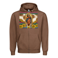 Chestnut our lady of guadalupe Zipper Hoodie - TumblerDesignByShophia