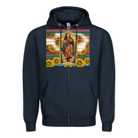 Navy our lady of guadalupe Zipper Hoodie - TumblerDesignByShophia