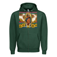 Sports Green our lady of guadalupe Zipper Hoodie - TumblerDesignByShophia
