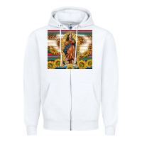 White our lady of guadalupe Zipper Hoodie - TumblerDesignByShophia