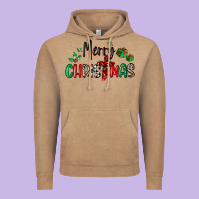 Faith Cross Merry Christmas Vintage Hoodie Designed By Maliassmallbusiness