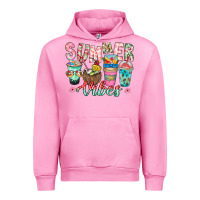 Fuchsia Pink Summer Vibes Urban Hoodie - CowhideDigitalArt