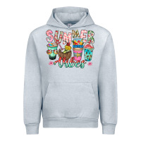 Heather Grey Summer Vibes Urban Hoodie - CowhideDigitalArt