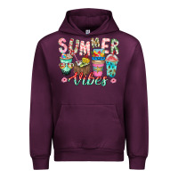 Mauve Wine Summer Vibes Urban Hoodie - CowhideDigitalArt