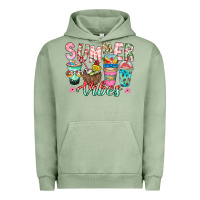 Pigment Oil Green Summer Vibes Urban Hoodie - CowhideDigitalArt