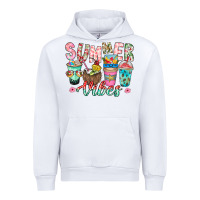White Summer Vibes Urban Hoodie - CowhideDigitalArt