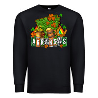 Black St. Patrick's Arkansas Premium Sweatshirt - OliviaCreatesArt