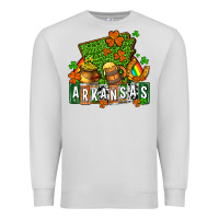 Dove Grey St. Patrick's Arkansas Premium Sweatshirt - OliviaCreatesArt
