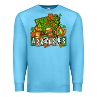 Ocean Blue St. Patrick's Arkansas Premium Sweatshirt - OliviaCreatesArt