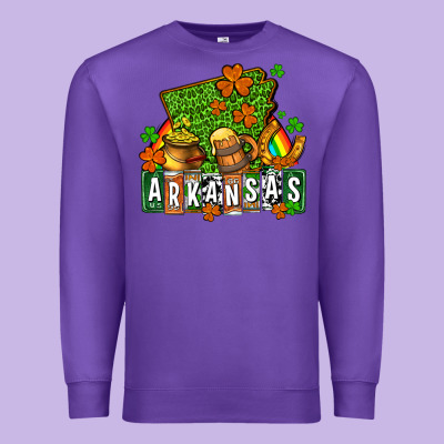 St. Patrick's Arkansas Premium Sweatshirt Designed By Oliviacreatesart