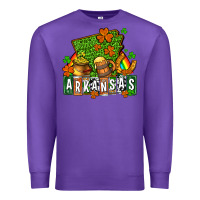 Purple St. Patrick's Arkansas Premium Sweatshirt - OliviaCreatesArt